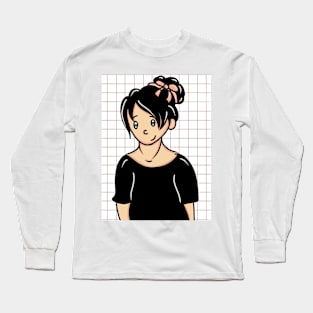 Cute doodle with bow Long Sleeve T-Shirt